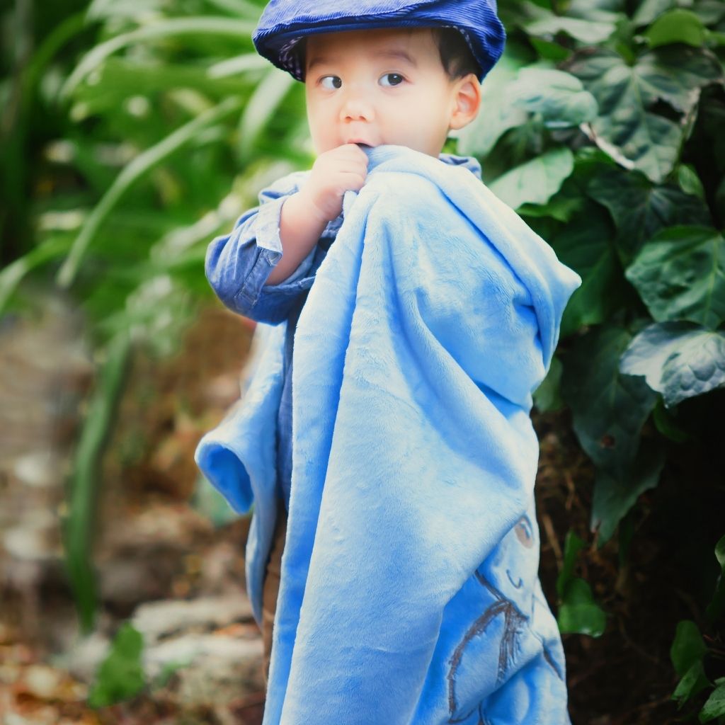 Bear Embroidered Blanket for Stroller