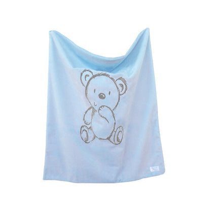 Bear Embroidered Baby Blanket