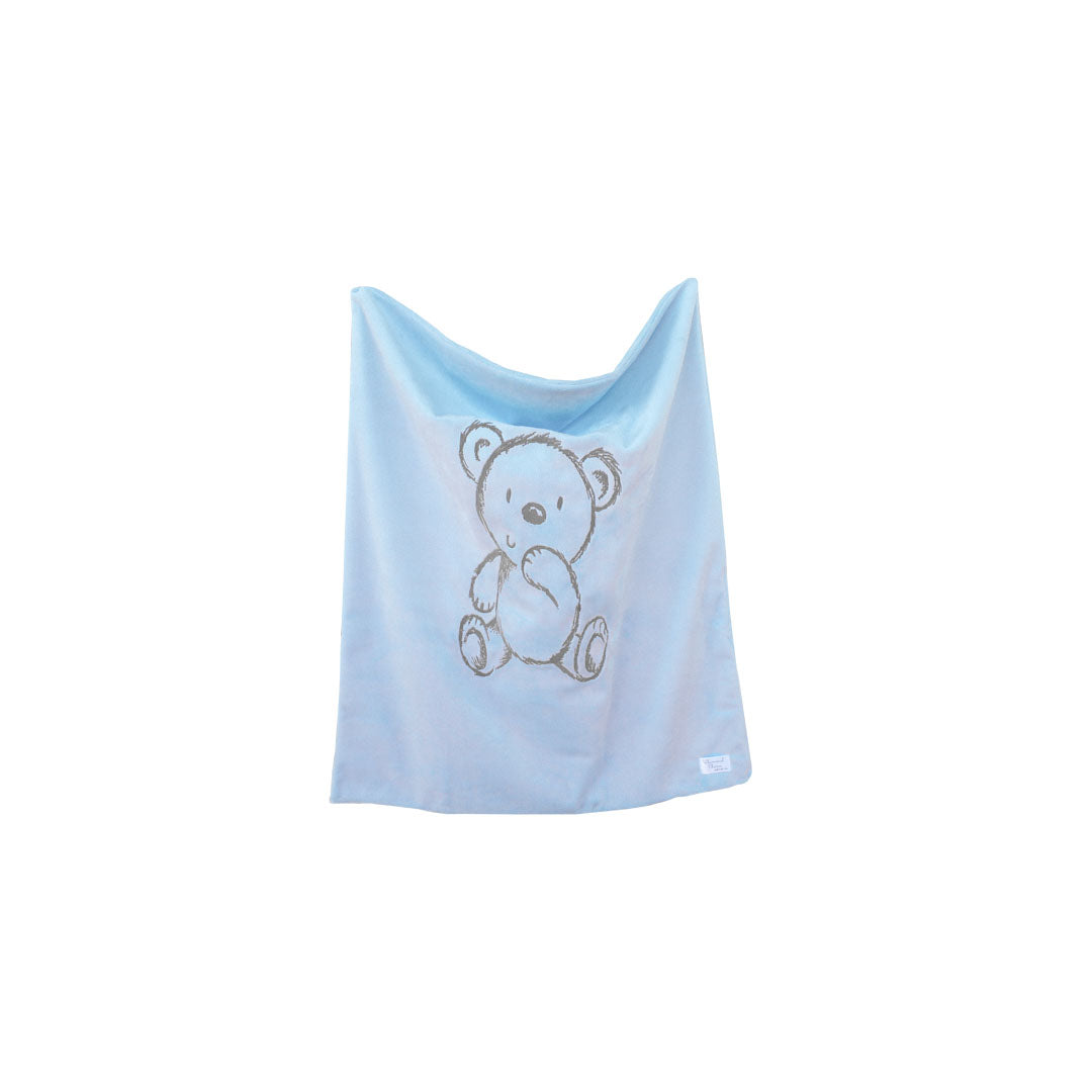 Bear Embroidered Blanket for Stroller