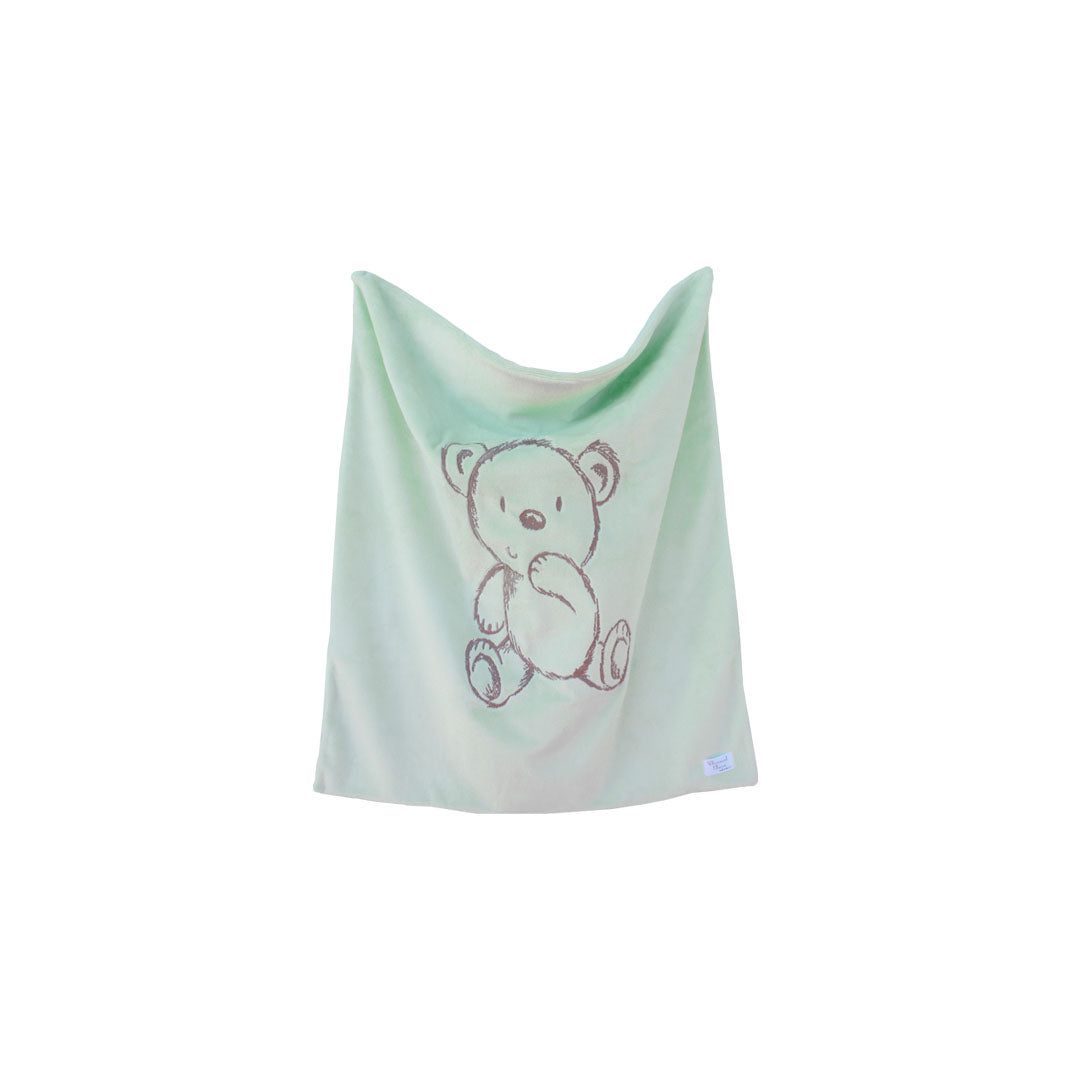Bear Embroidered Baby Blanket
