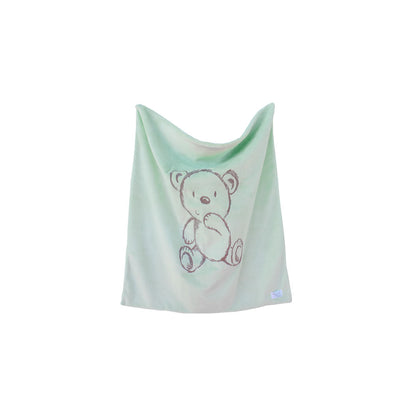 Bear Embroidered Blanket for Stroller