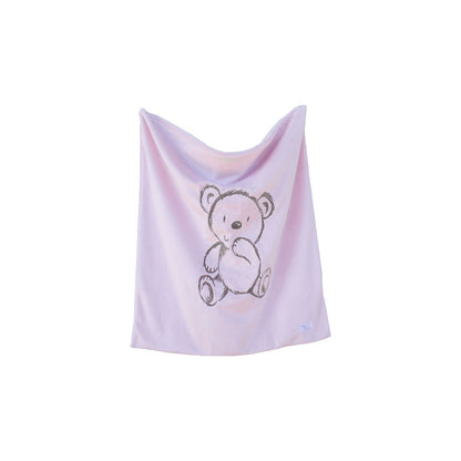Bear Embroidered Blanket for Stroller