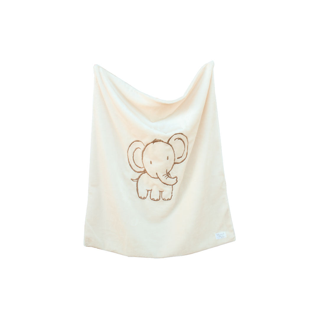 Elephant Embroidered Blanket for Newborn