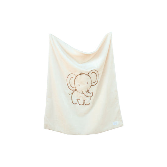 Elephant Embroidered Blanket for Newborn