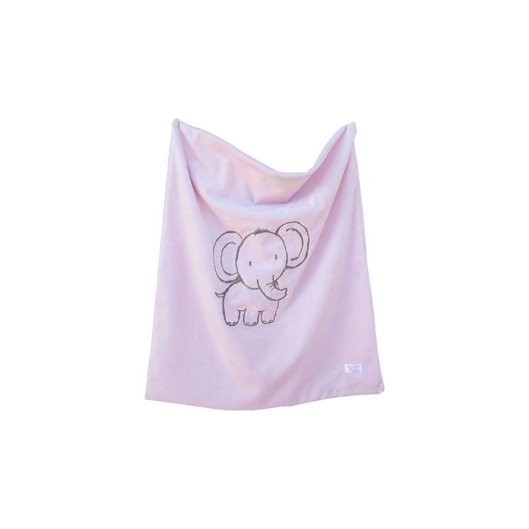 Elephant Embroidered Blanket for Newborn