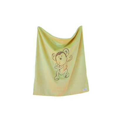 Monkey Embroidered Blanket for Stroller