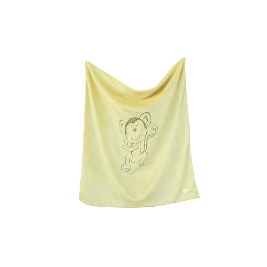 Monkey Embroidered Blanket for Stroller