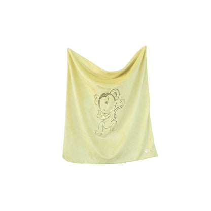 Monkey Embroidered Blanket for Stroller