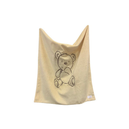 Bear Embroidered Blanket for Stroller