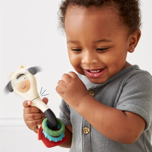 Cow Spinner, Teether and Rattle in One